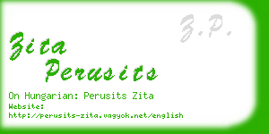 zita perusits business card